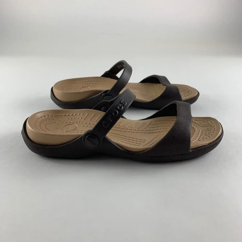 Crocs Brown Double Strap Slip On Sandal US 8_7